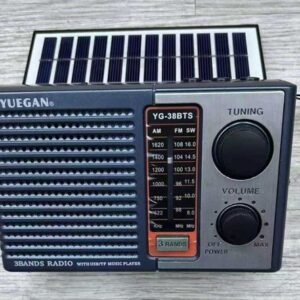 Radio Solar Portátil YG-38BTS con Bluetooth, USB y Lector de Tarjeta