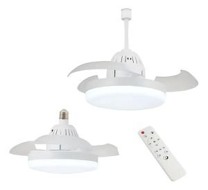 Ventilador tipo ampolleta con luz de tres tonos